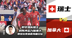 防守强队瑞士对阵冲击力加拿大